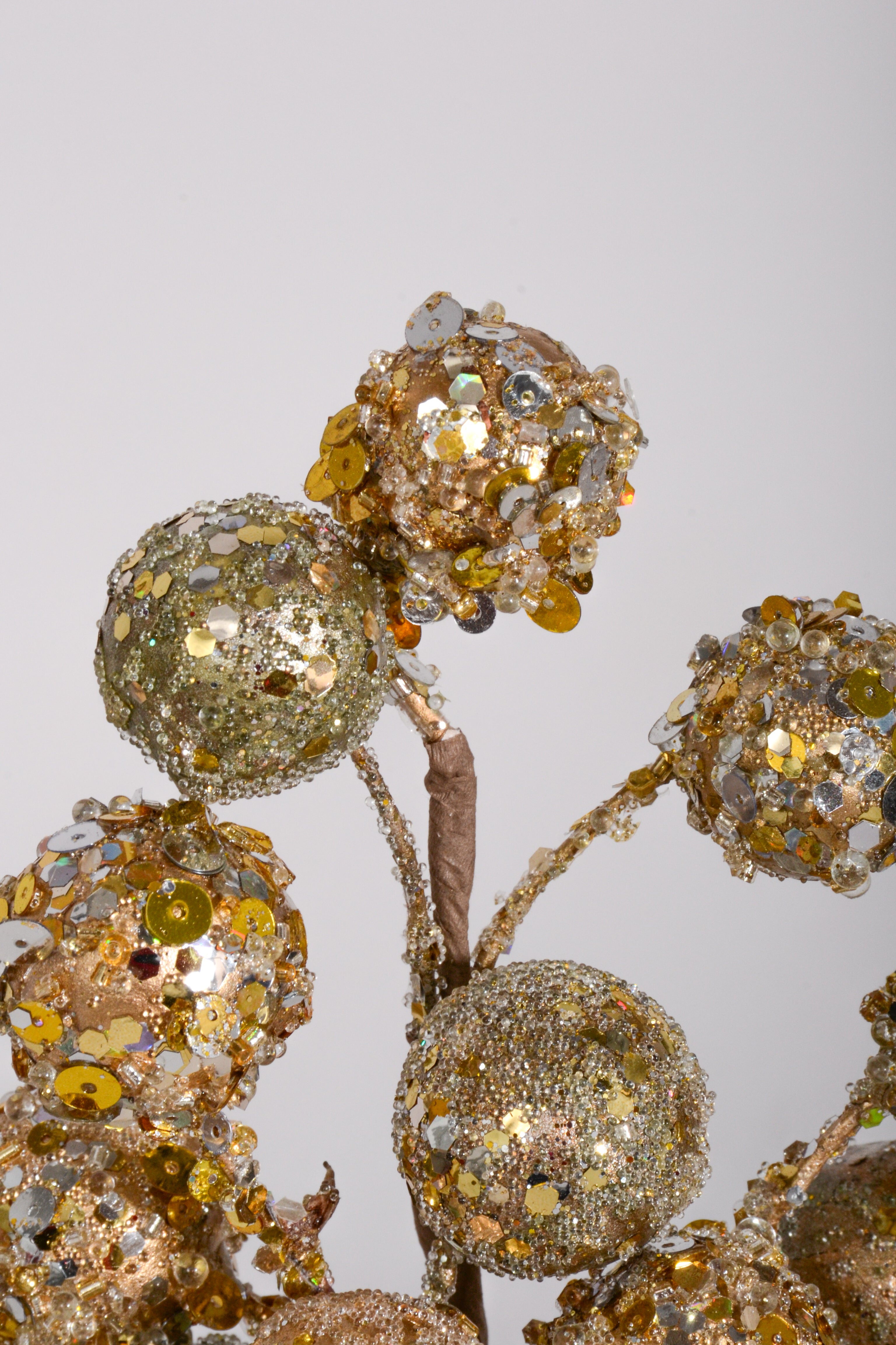 12" Jeweled Grape Cluster Gold