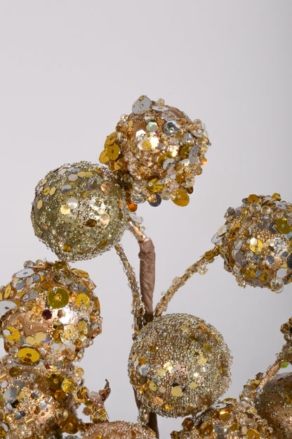 12" Jeweled Grape Cluster Gold