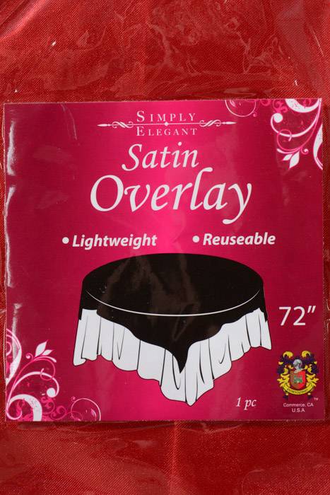 72" X 72" Satin Overlay Red