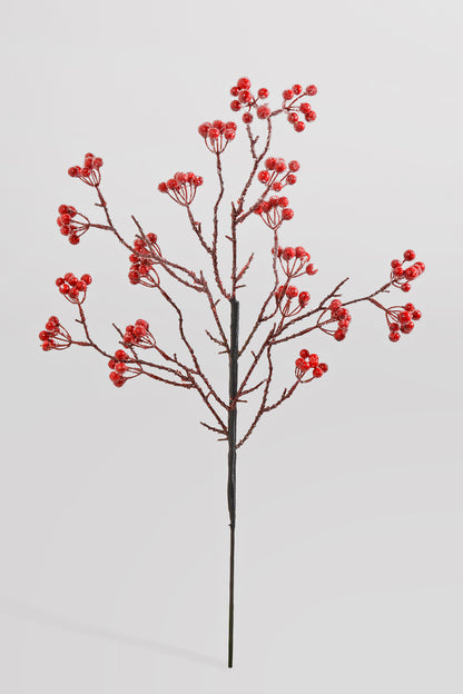 23.5" Wp Iced Dripping Berry Spray Red