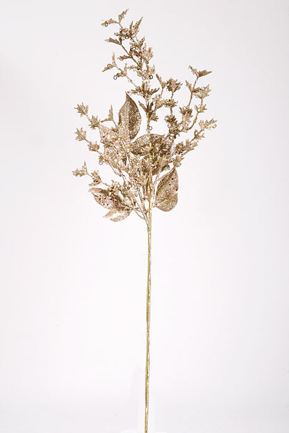 27.5" Glitter Berry with Sequin Spray Champagne