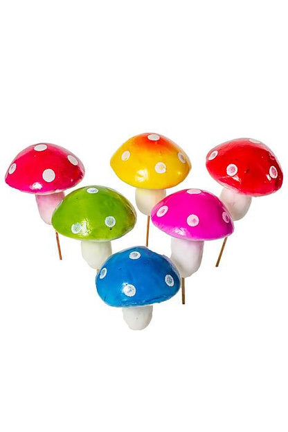 6.75" Mushroom Pick Multi Pkg/6