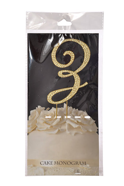 4.75" Rhinestone Monogram Letter "Z" Gold