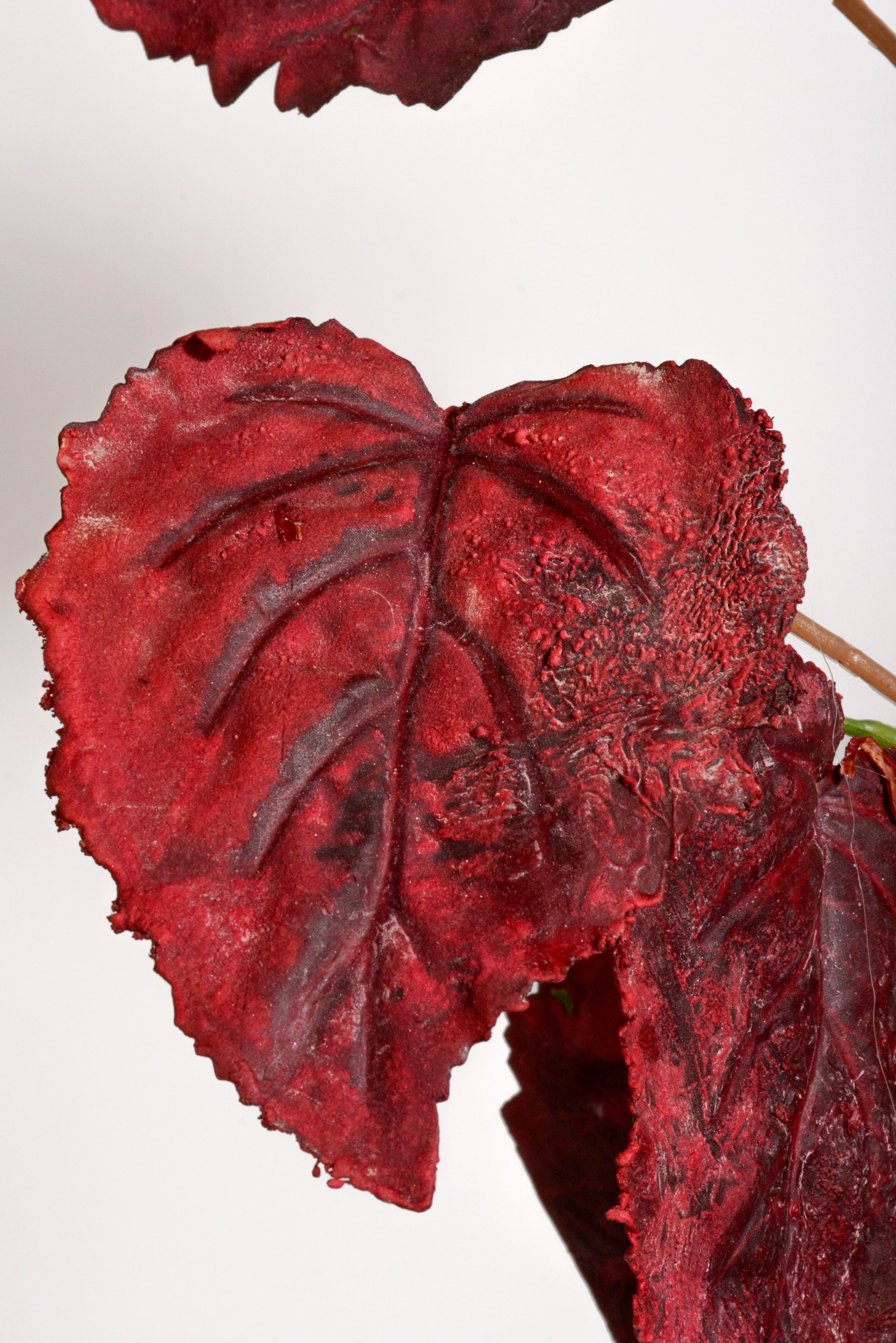 33.5" Artificial Dry Leaf Spray Burgundy