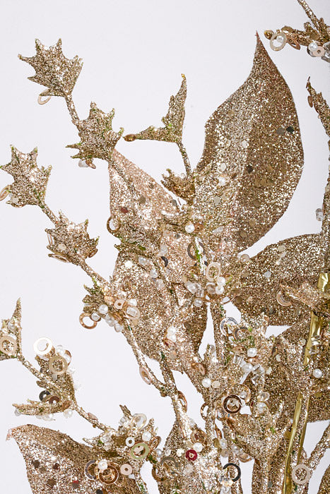 27.5" Glitter Berry with Sequin Spray Champagne