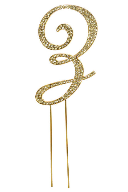 4.75" Rhinestone Monogram Letter "Z" Gold