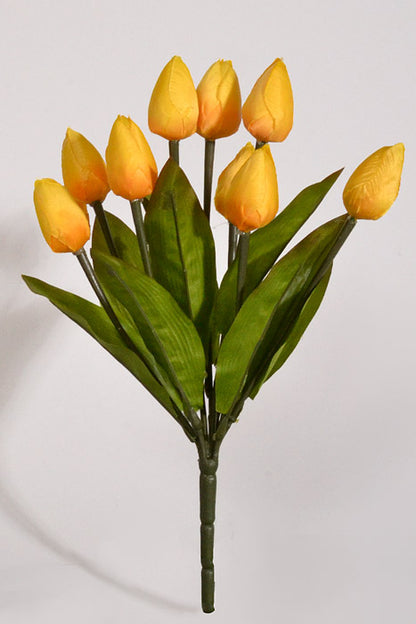 12" Silk Tulip Bush Yellow