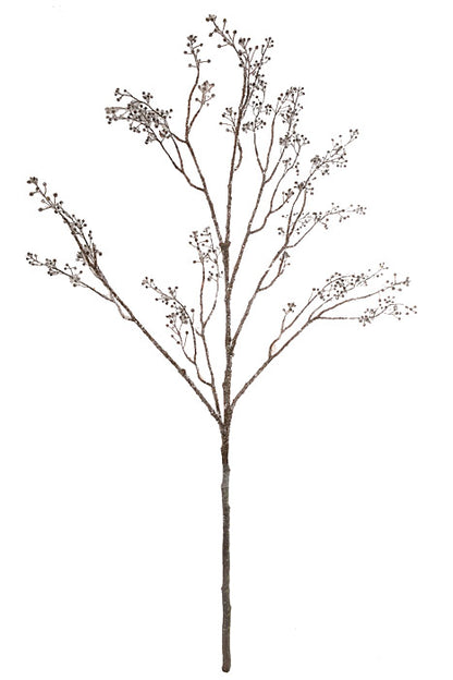 41" Glittered Berry Tree Branch Brown