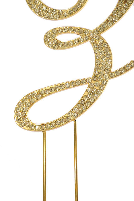 4.75" Rhinestone Monogram Letter "Z" Gold