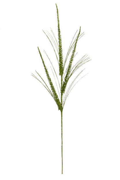 34" Glitter Mica Triple Spike Grass Spray Apple Green