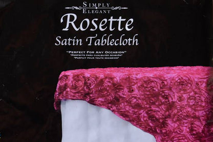 85" X 85" Square Satin Rosette Overlay Coral