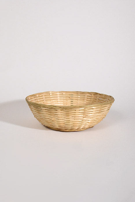 11" Round Bamboo Bun Basket Natural Pkg/6