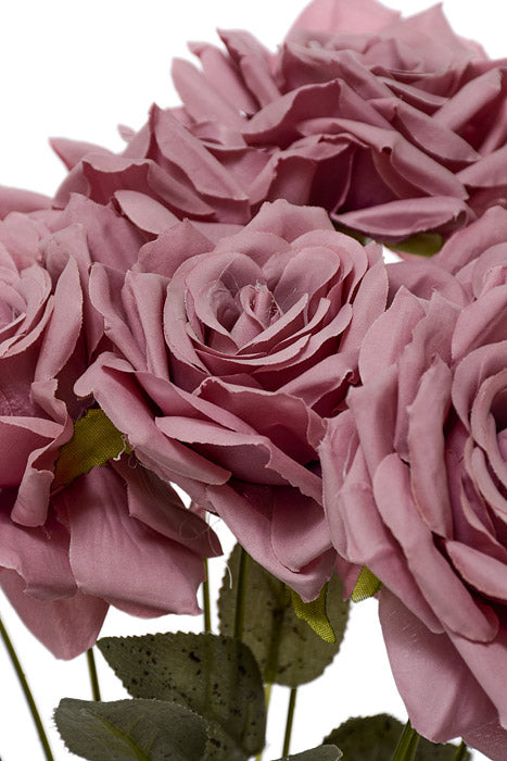 18" Silk Rose Bush Mauve