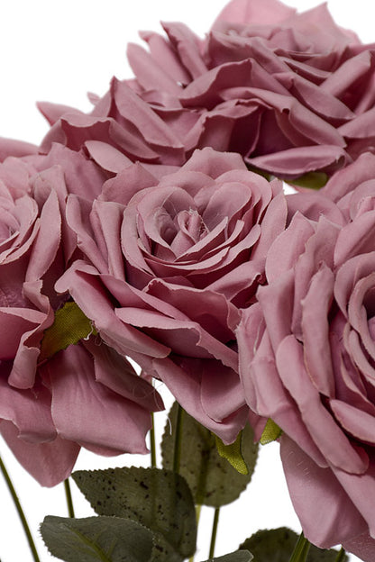 18" Silk Rose Bush Mauve