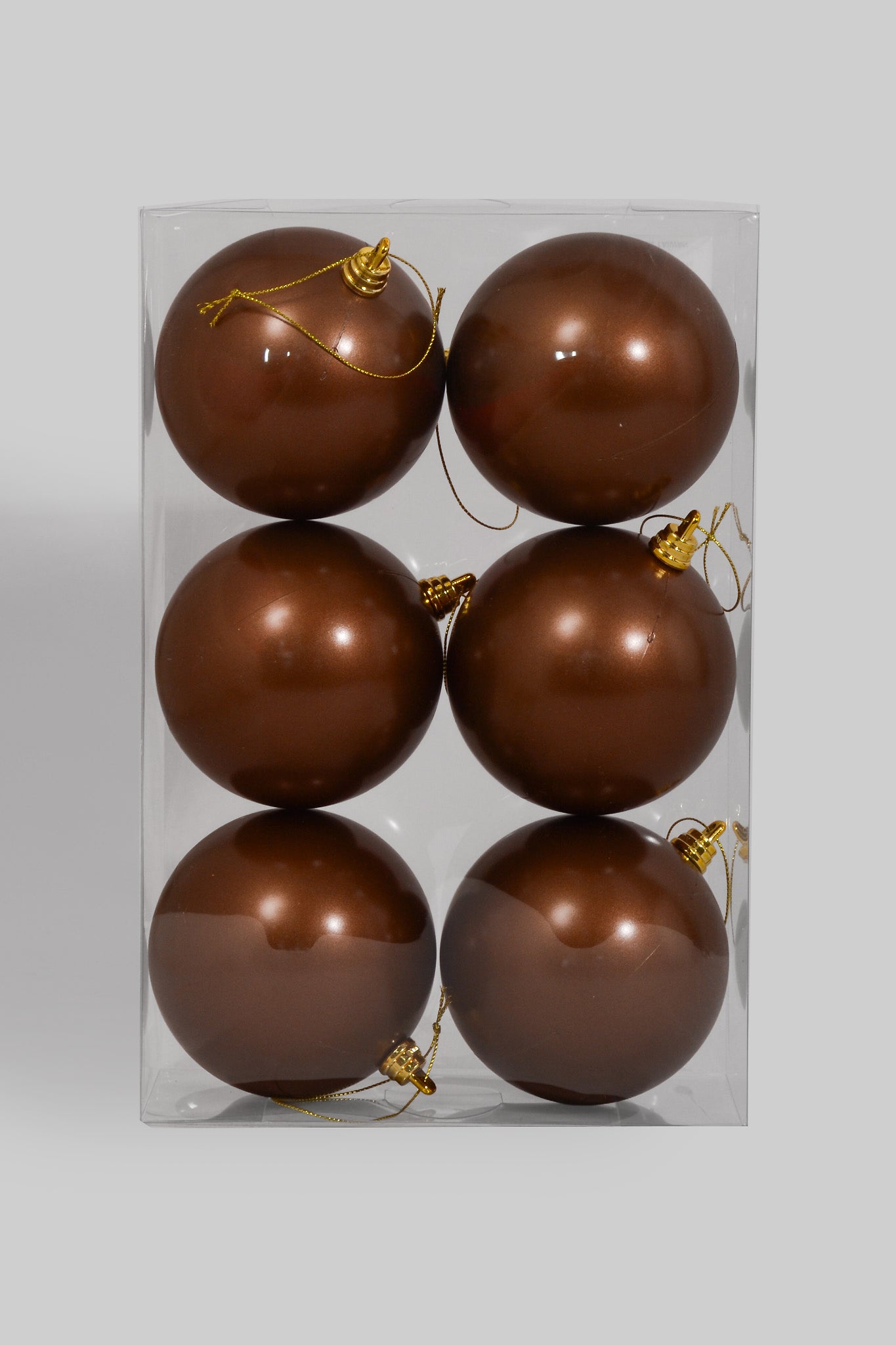 100MM Ornament Ball Bx/6 Matte Expresso