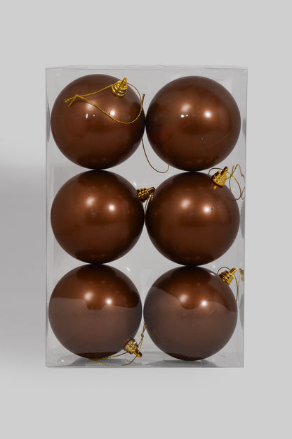 100MM Ornament Ball Bx/6 Matte Expresso