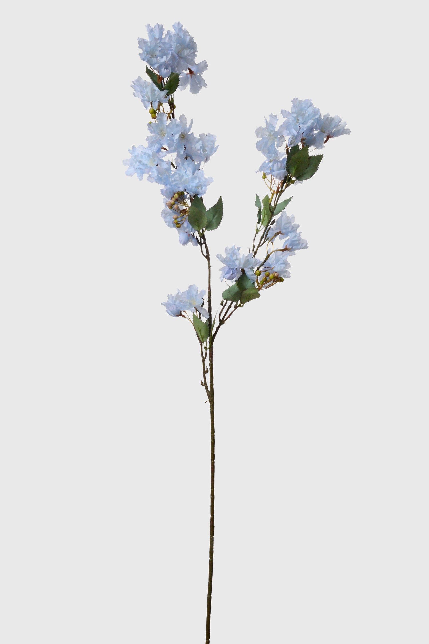 35.5" Silk Cherry Blossom Spray Light Blue