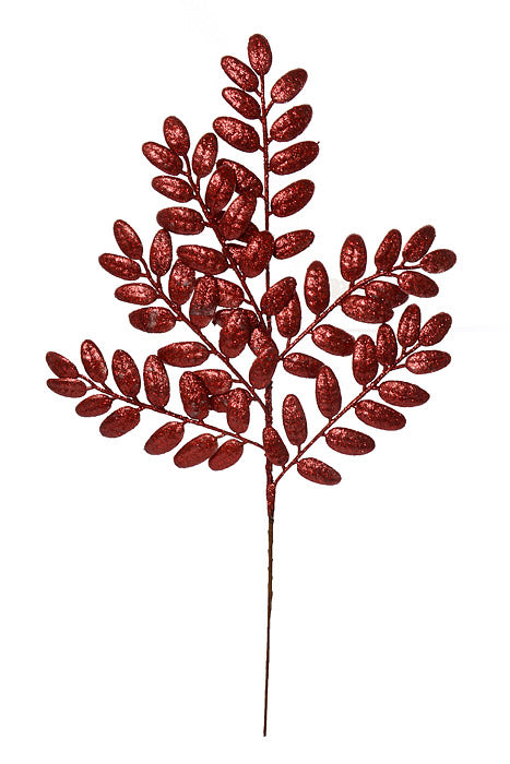 22" Honey Locust Glitter Spray Merlot