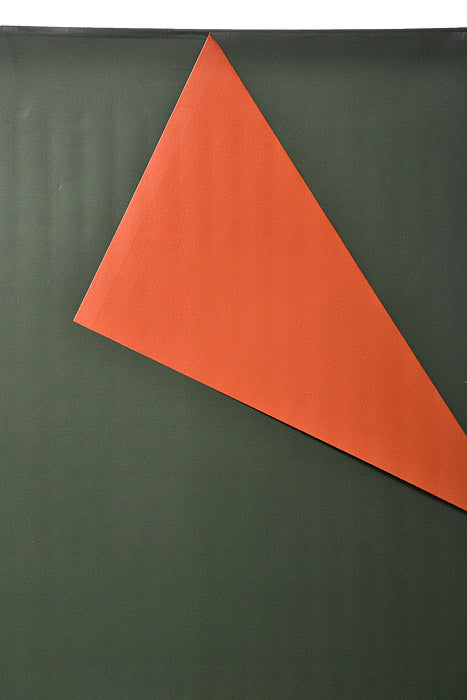 22.5" 2 Tone Waterproof Wrapping Paper Hot Green/Rust Orange Pkg/20