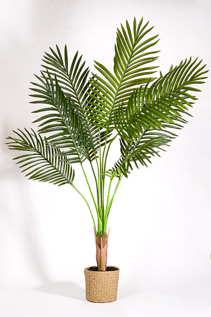 54" Artificial Areca Palm Tree with Rattan Basket Green