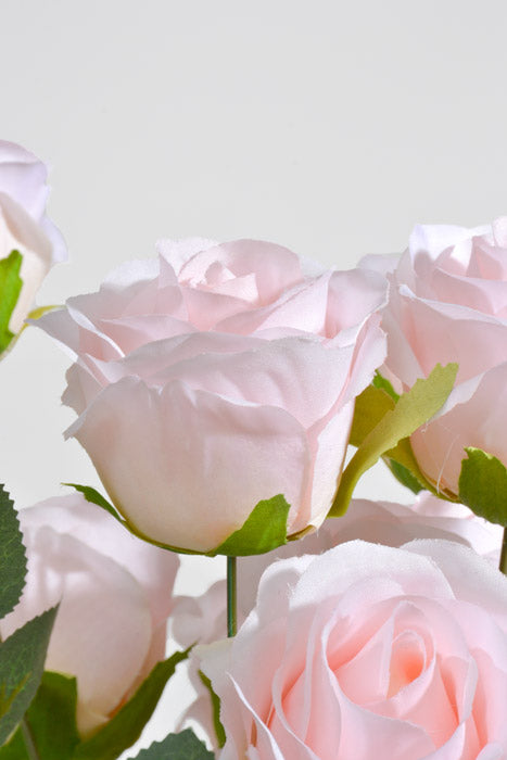 17" Silk Rose Bush Soft Pink