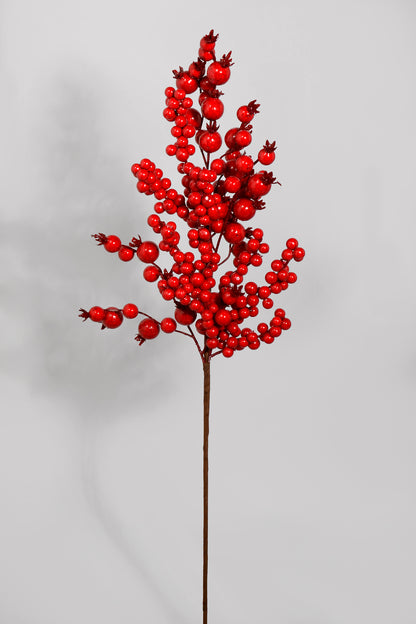 26" Wp Mixed Berry Crabapple Spray Red