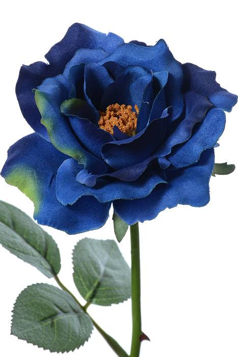 22.5" Silk Medium Rose Spray Blue