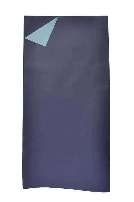 22.5" 2 Tone Waterproof Wrapping Paper Navy/Light Blue Pkg/20