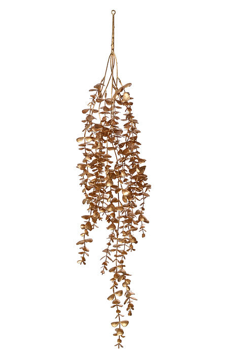 29" Metallic Eucalyptus Hanging Bush Gold