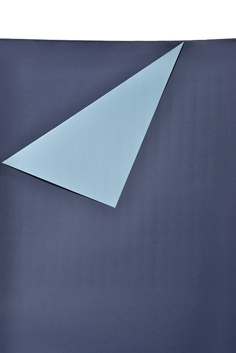 22.5" 2 Tone Waterproof Wrapping Paper Navy/Light Blue Pkg/20