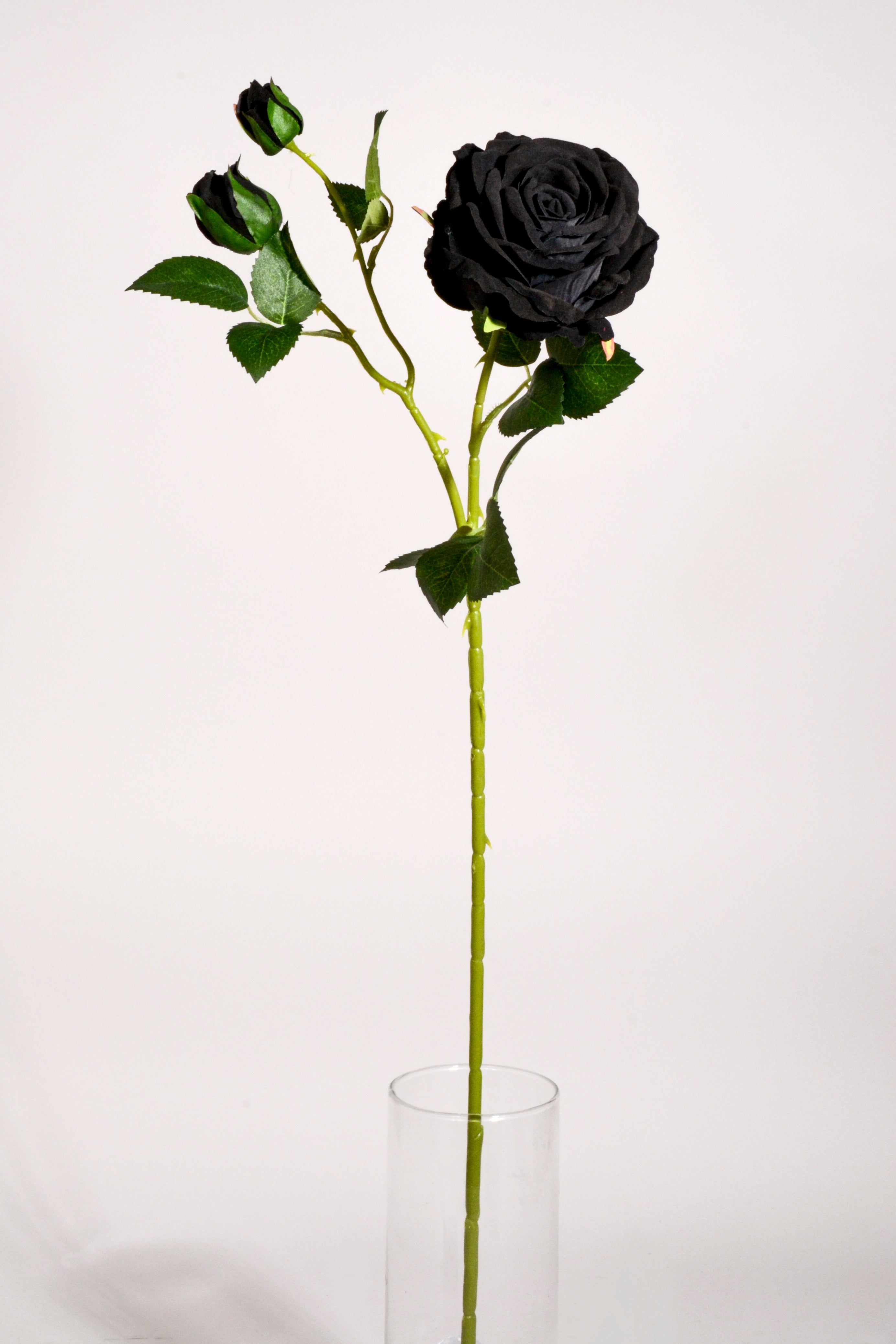 29.5" Silk Rose Spray Black
