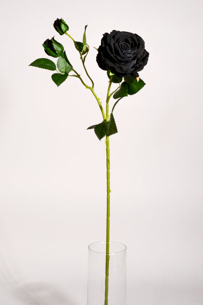 29.5" Silk Rose Spray Black