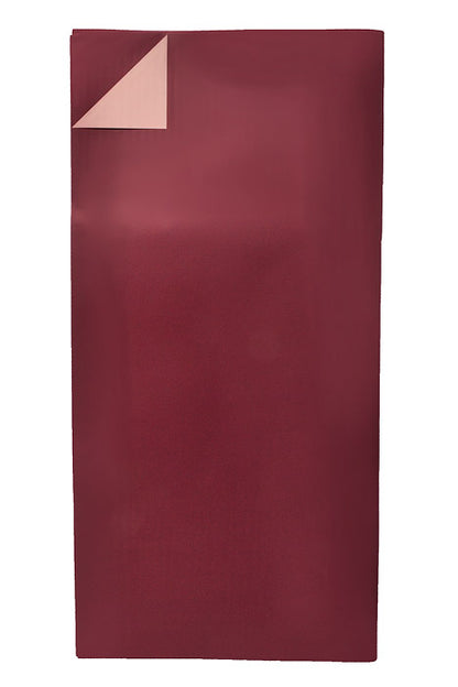 22.5" 2 Tone Waterproof Wrapping Paper Burgundy/Pink Pkg/20