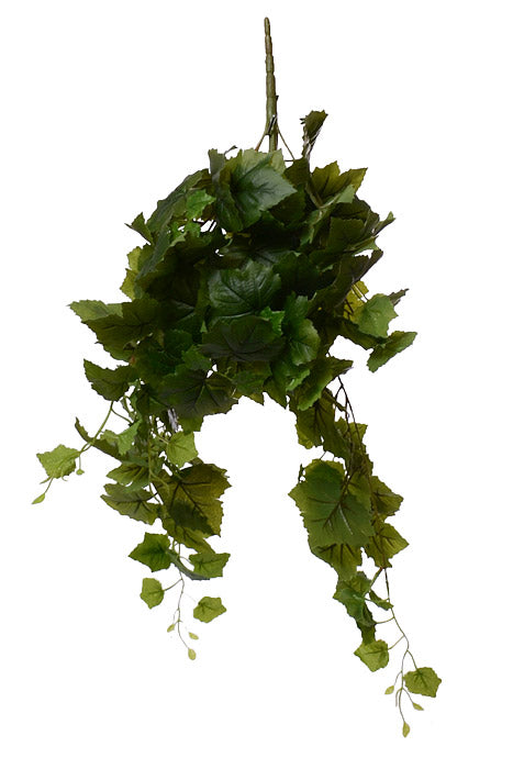 28.5&quot; Grape Leaf Hanging Bush Green