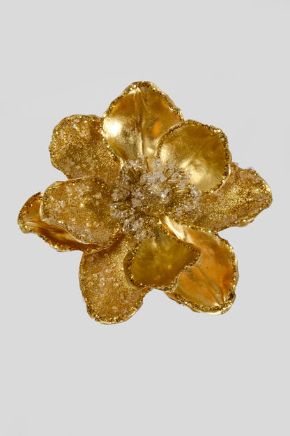 8" Magnolia Pick W/Clip Gold