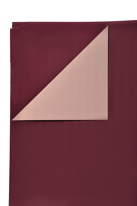 22.5" 2 Tone Waterproof Wrapping Paper Burgundy/Pink Pkg/20