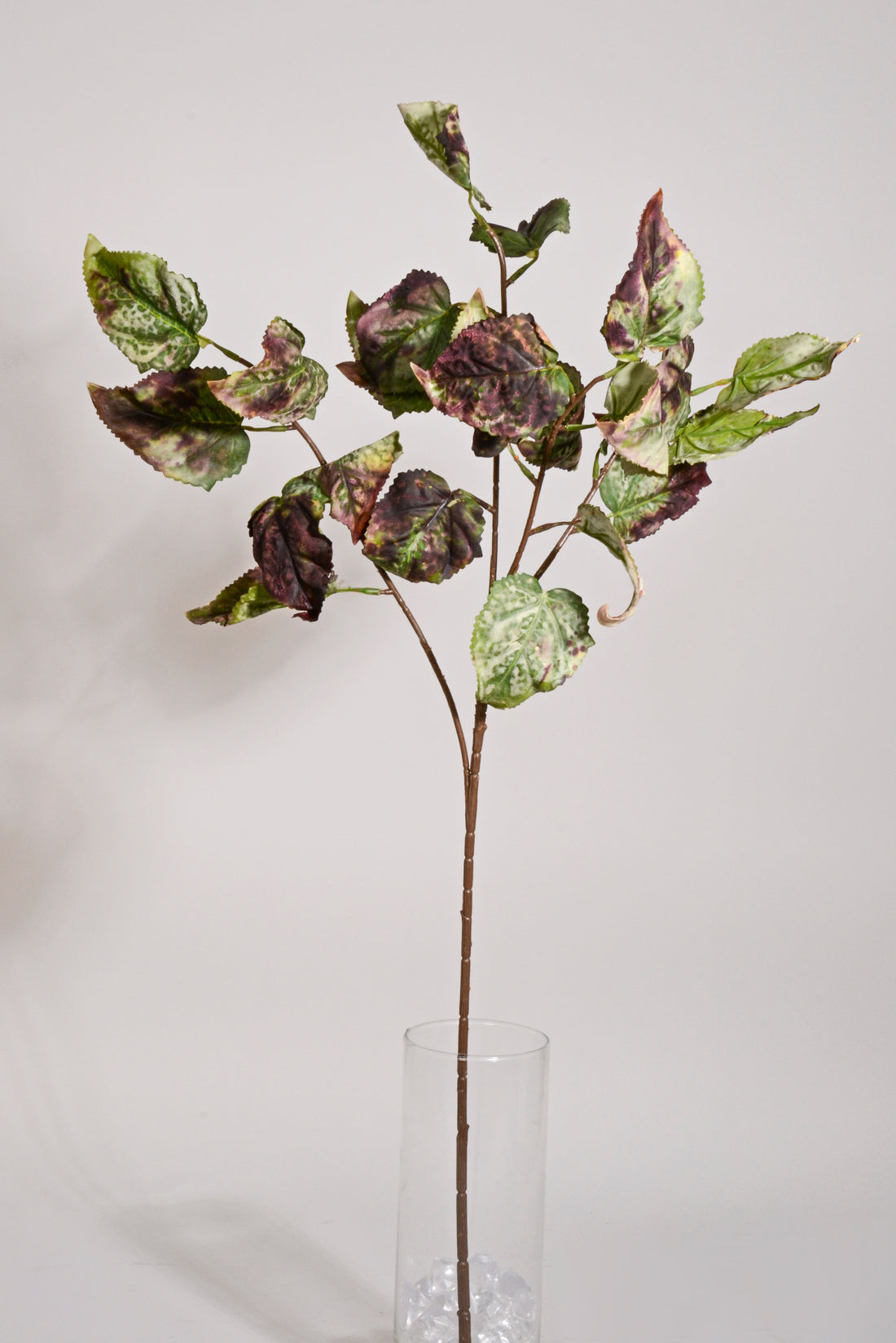 31.5" Artificial Poplar Leaf Spray Green/Brown