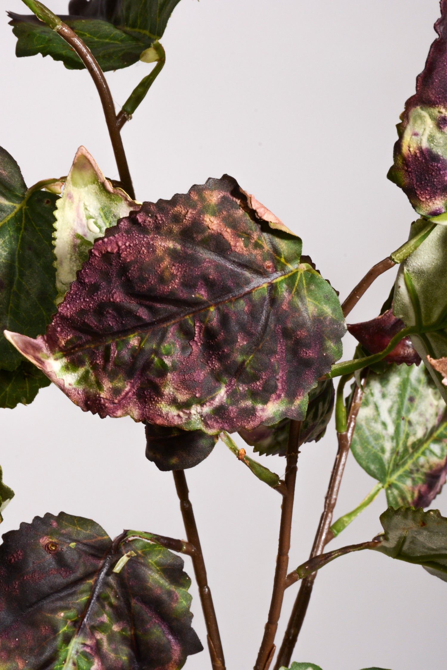 31.5" Artificial Poplar Leaf Spray Green/Brown