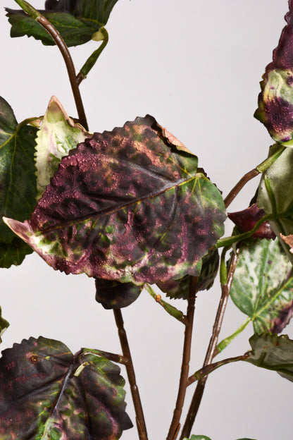 31.5" Artificial Poplar Leaf Spray Green/Brown