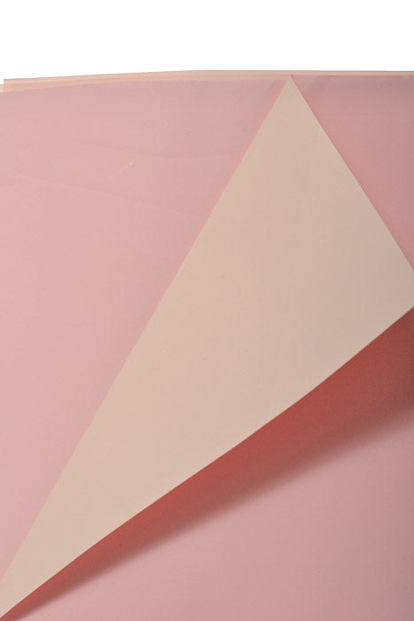 22.5" 2 Tone Waterproof Wrapping Paper Pink/Ivory Pkg/20