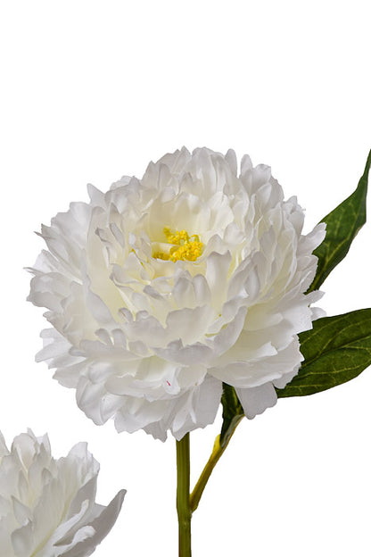 29.5" Silk Peony Spray White