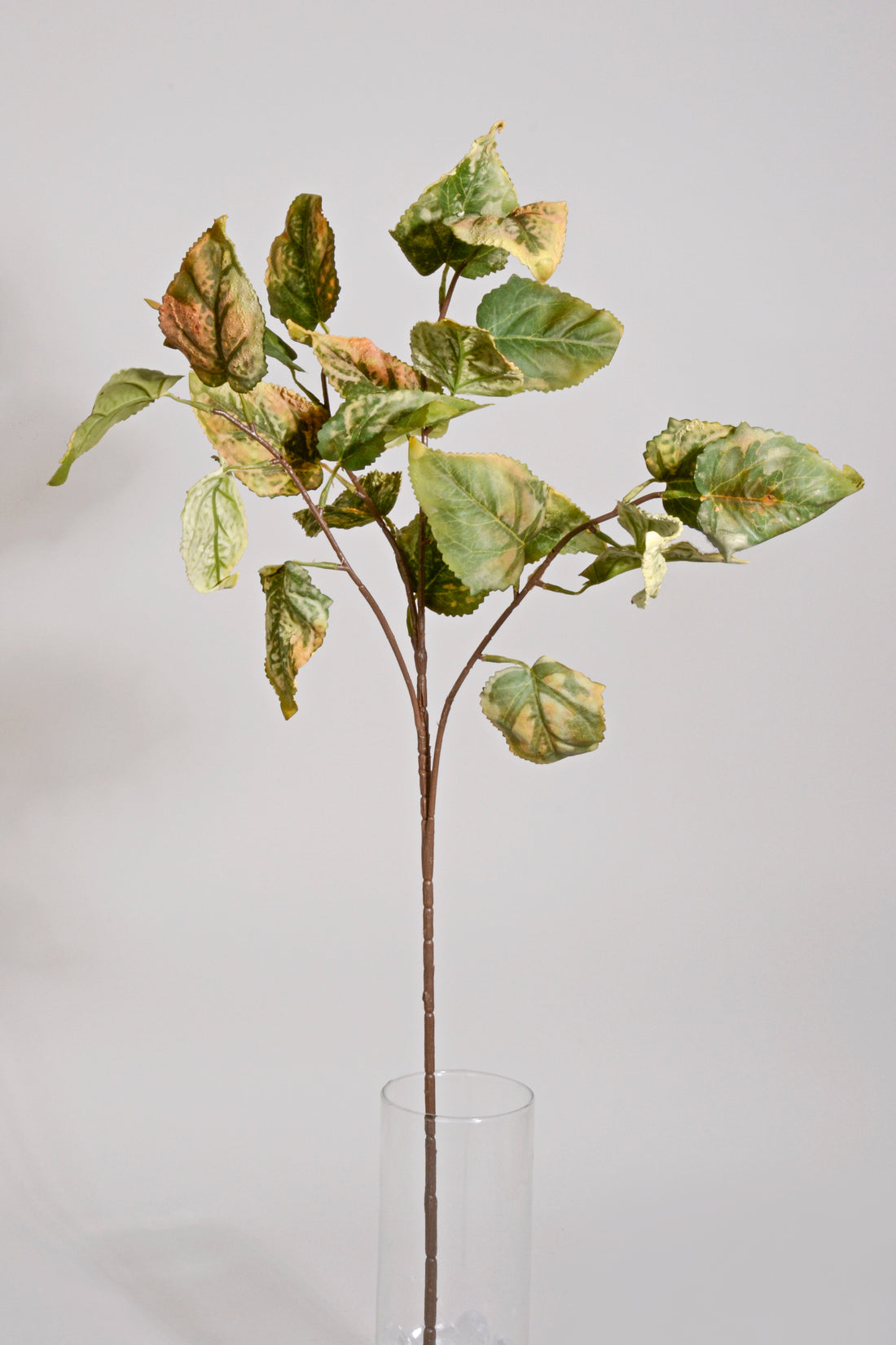 31.5" Artificial Poplar Leaf Spray Green/Yellow