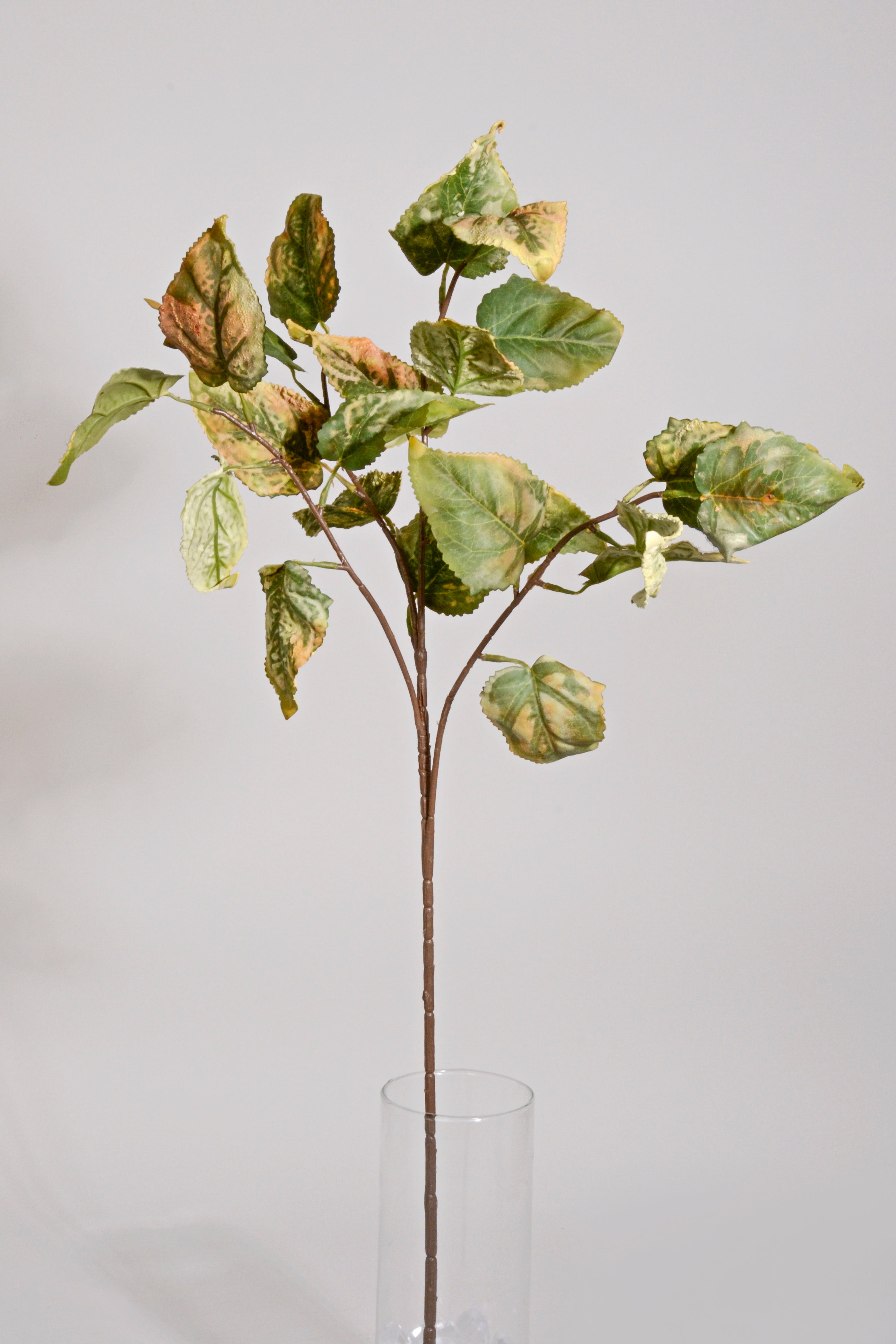 31.5" Artificial Poplar Leaf Spray Green/Yellow