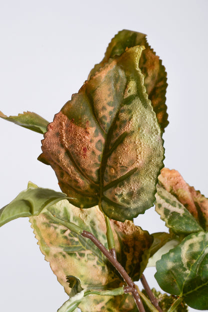 31.5" Artificial Poplar Leaf Spray Green/Yellow