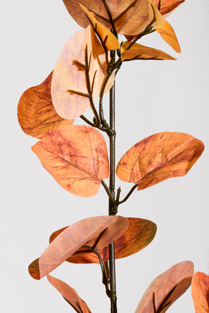 39" Silk Eucalyptus Spray Golden Yellow