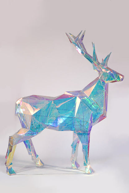 44" X 57" Lighted Standing Deer Iridescent Clear