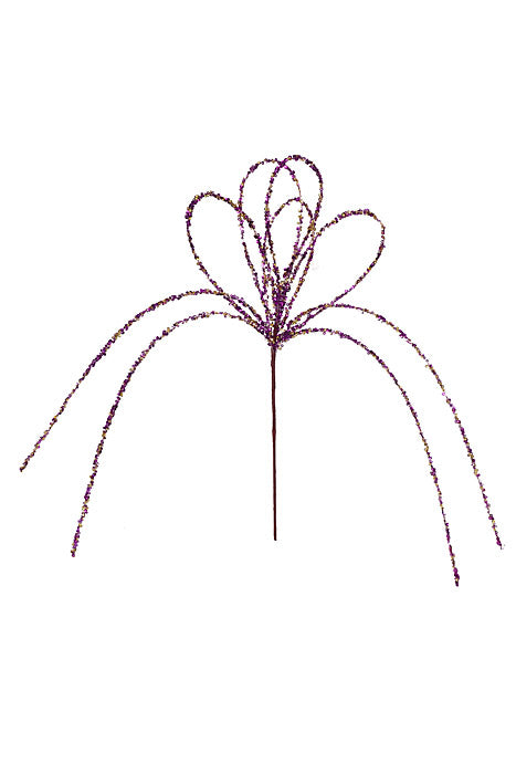 36" Sequin Loop Spray Magenta Gold