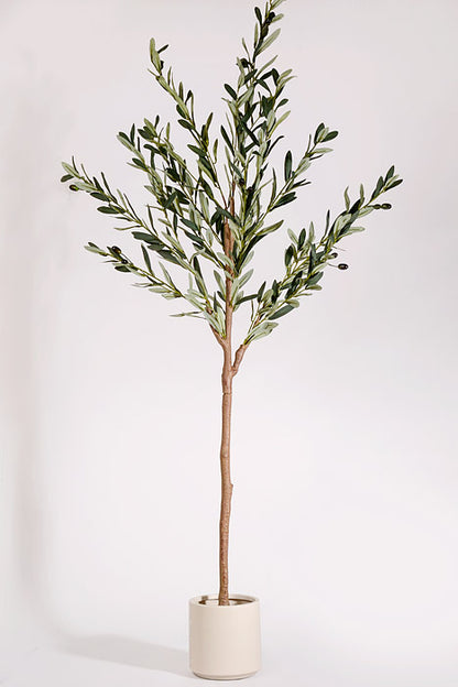 59" Artificial Olive Tree w/Pot Grey/Green