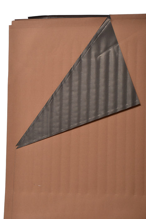 22.5" 2 Tone Waterproof Wrapping Paper Kraft/Black Pkg/20