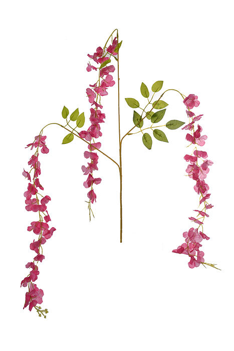 37.5" Silk Wisteria Hanging Spray Hot Pink Pkg/12